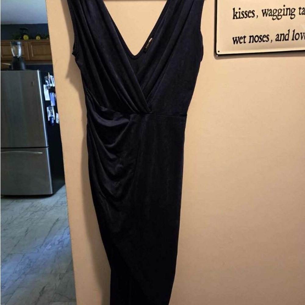 Navy Wrap Dress Maxi Formal Wedding
